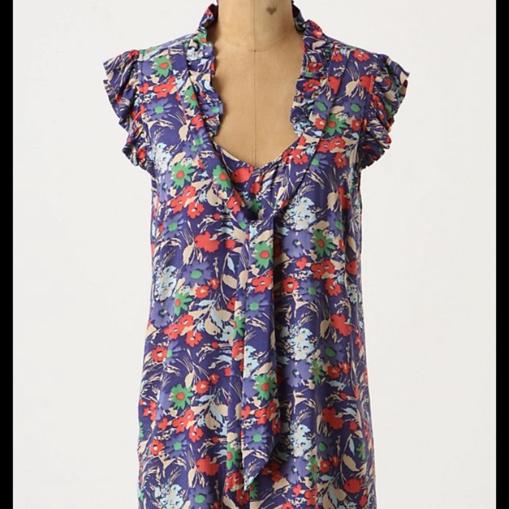 Anthropologie Porridge Loosened Shelby Blouse